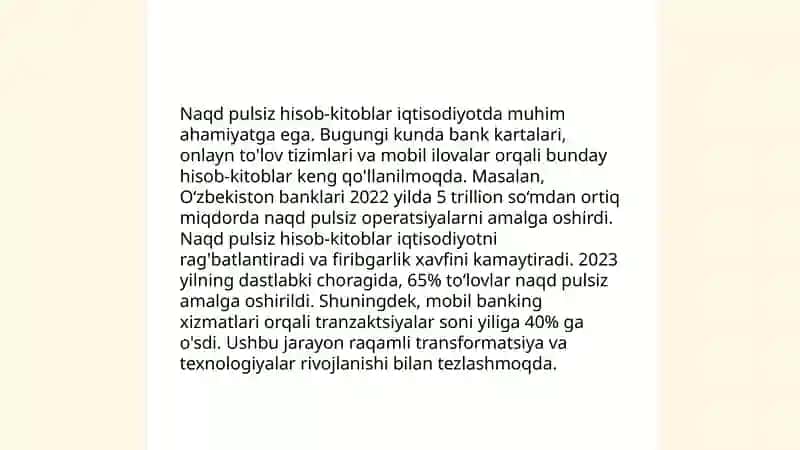 Naqd pul va naqd pulsiz operatsiyalarni hisobga olish kitobi 4