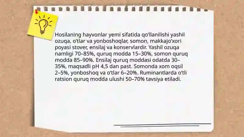 Oziq-ovqat sanoatida hosilaning tadbiqlari 4