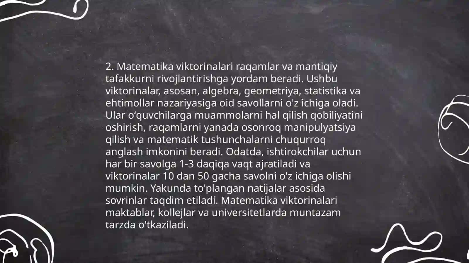 Boshlang‘ich sinflarda matematik musobaqalar 4