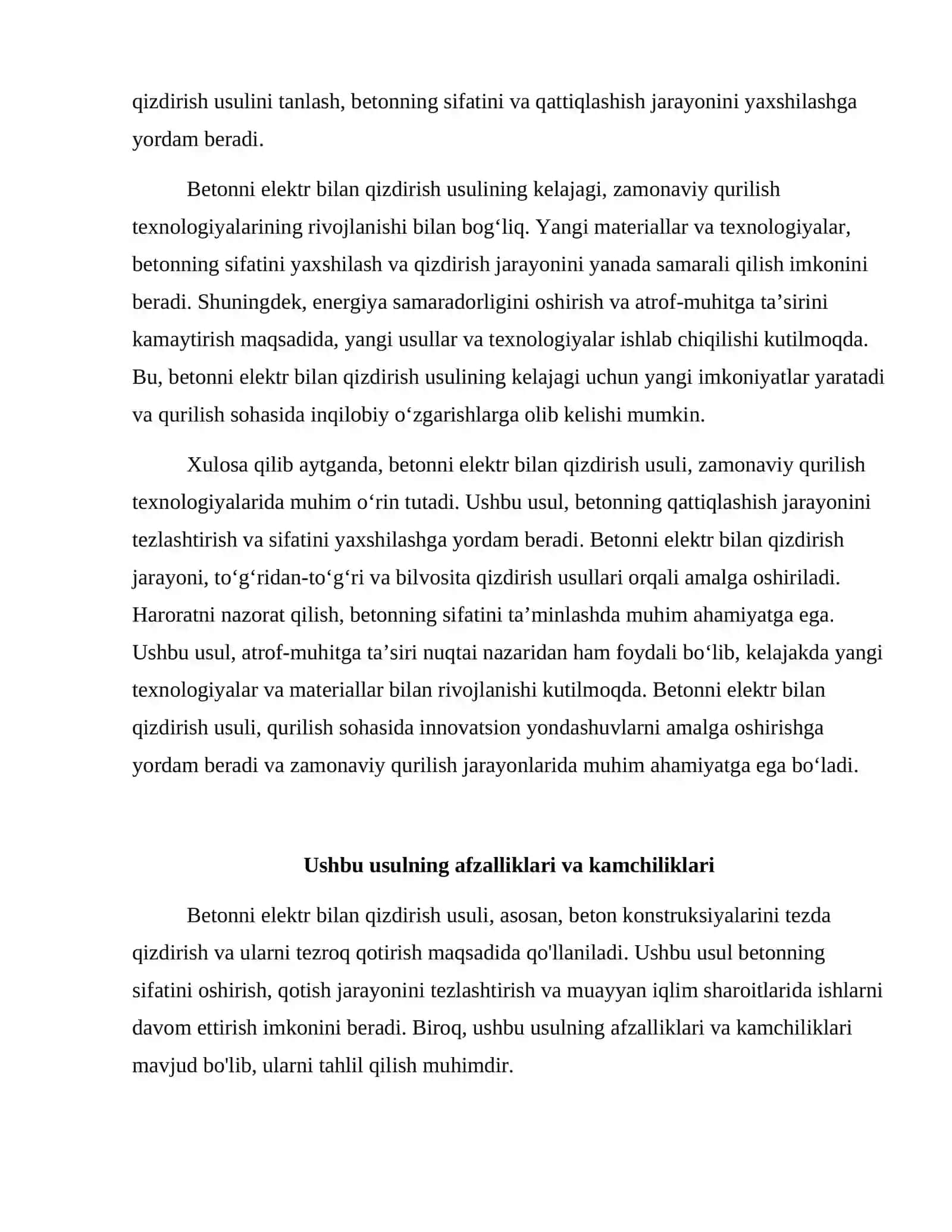 Betonni elektr bilan qizdirish usuli 4