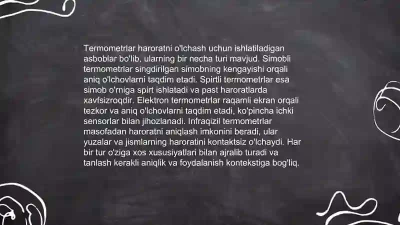 Tana xaroratini o'lchash. Isitmalauotgan bemorlarni parvarish qilish usullari 4