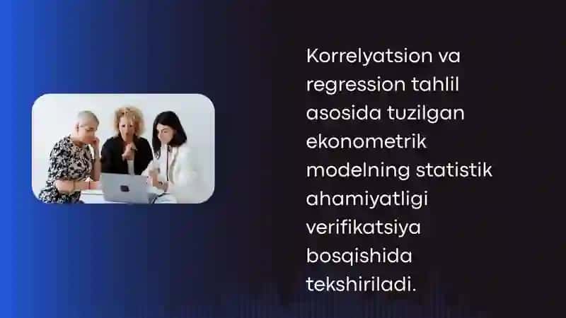 EKONOMETRIK MODELLARNI BAHOLASH 4