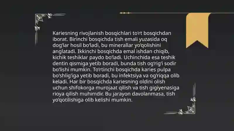 Ildiz Kariesi: Kilinikasi,Davolash, Tashxislash 4