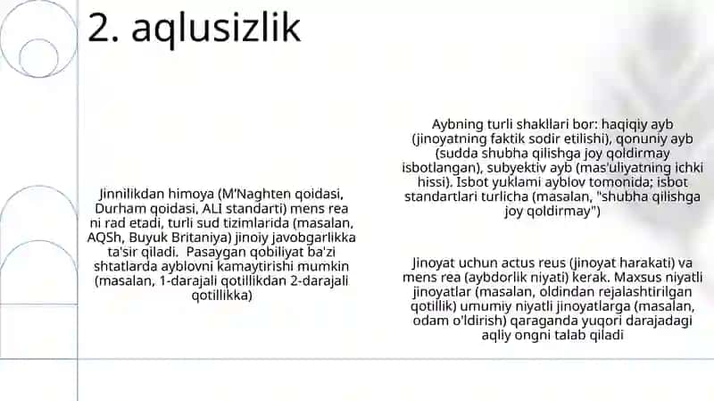Jinoyat huquqida ayb tushunchasi va unung shakllari 4