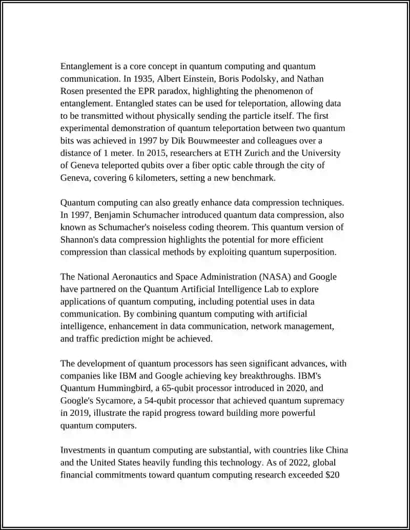 Quantum Computing in Data Communication 4