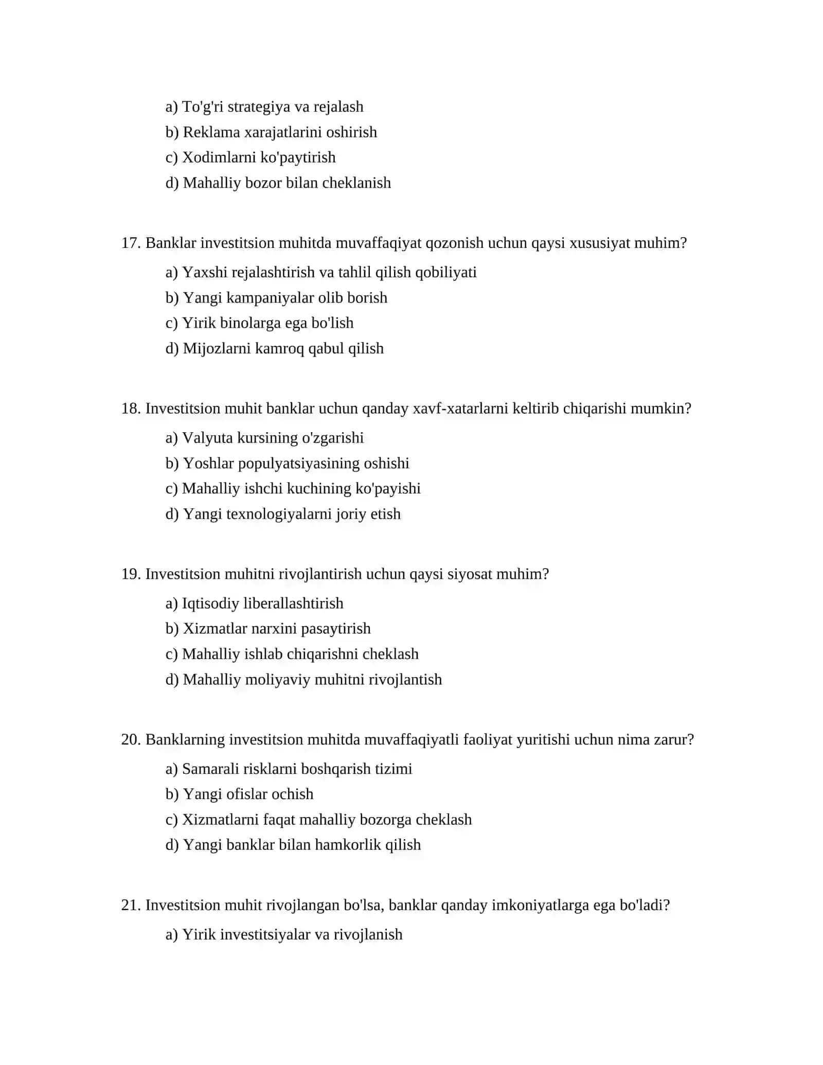 Banklarda investitsion muhitning roli 4