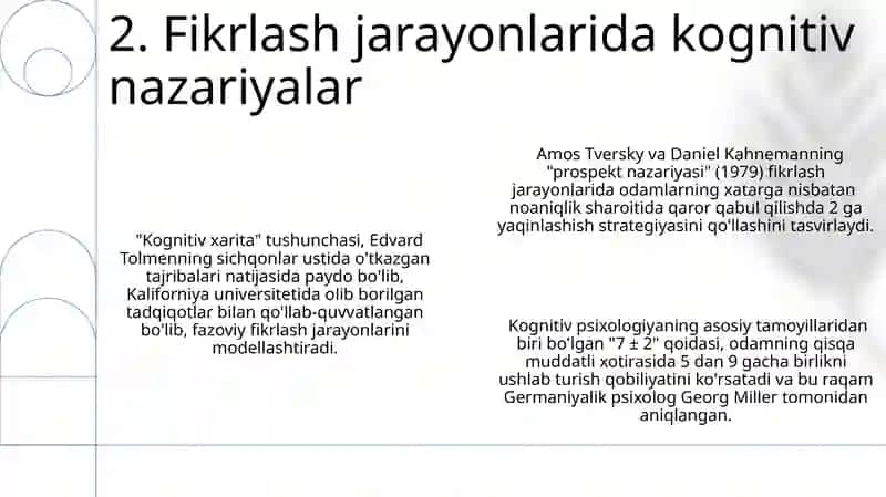 Taffakkur borasidagi psixologik nazariyalari 4