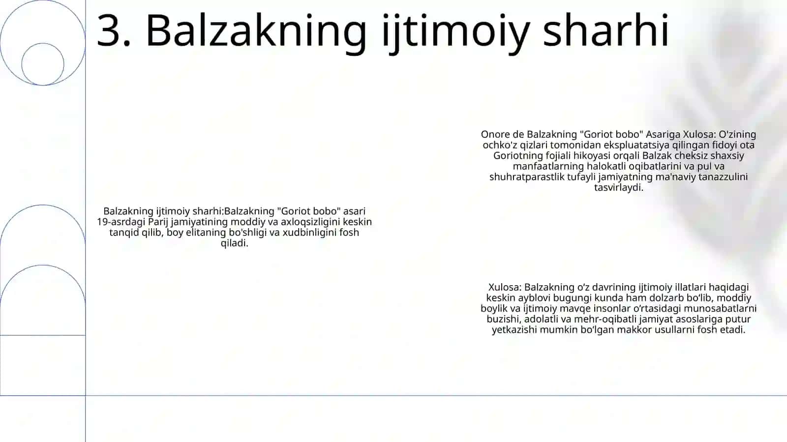 Onor De Balzak "Gorio Ota" Asariga Xulosa 4