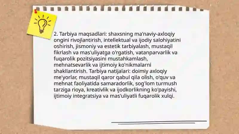 Tarbiya nariyasi va tarbiya turlari 4
