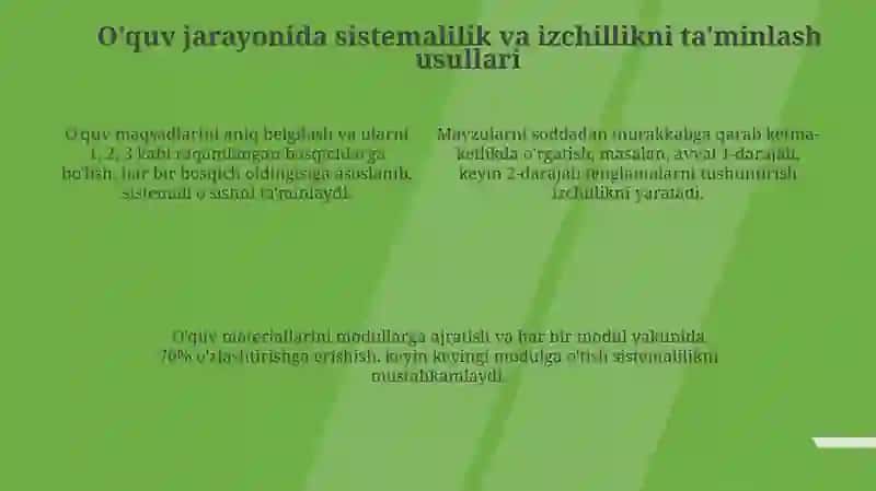 Sistemalilik va Izchillik 4