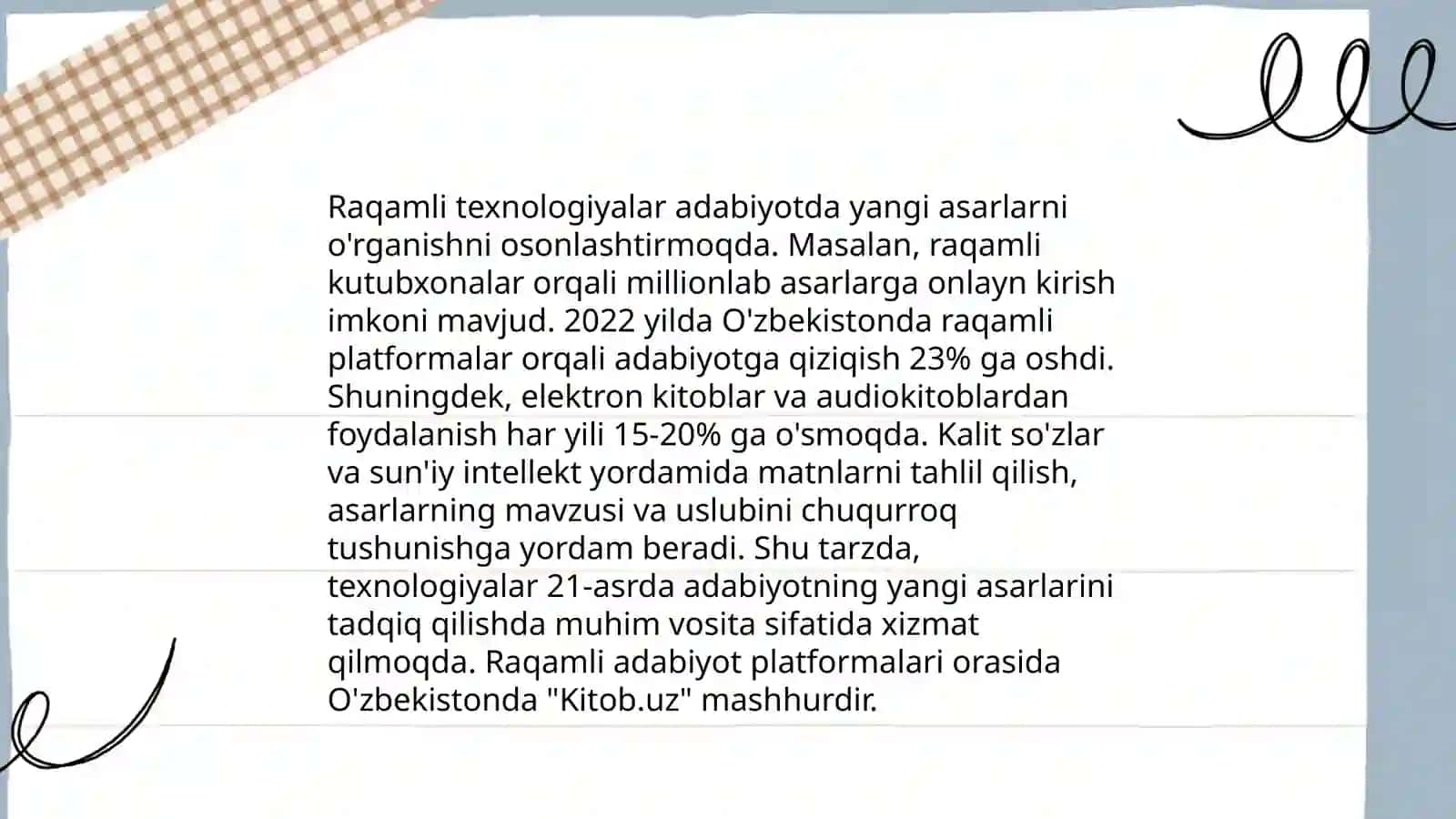 Texnik vositalar yordamida adabiyot darslarini interaktiv qilish 4