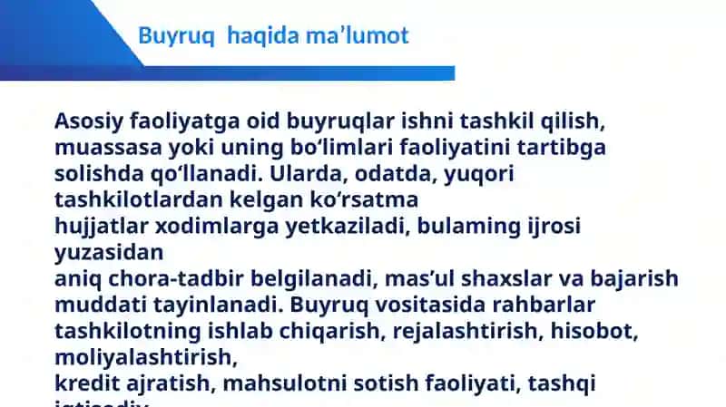 Farmoyish hujjatlari va uning turlari 4