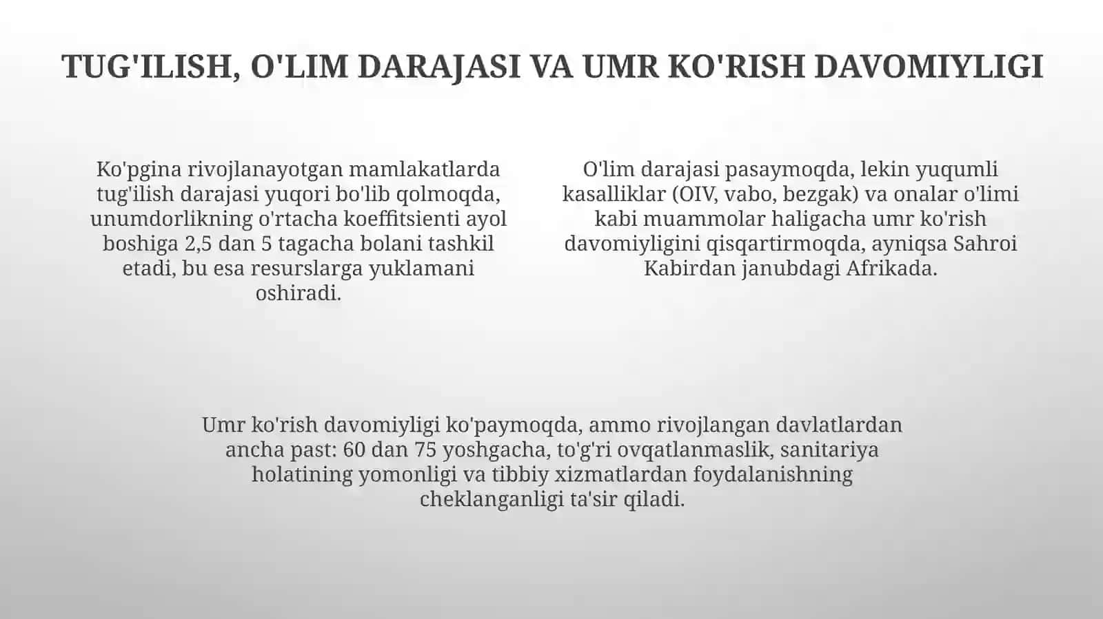 Rivojlanayotgan mamlakatlarda demografik siyosat 4