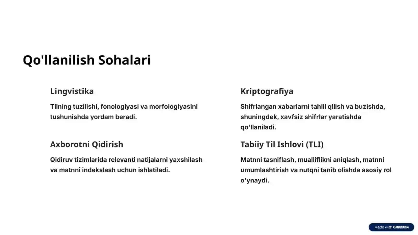 Harflar Guruhi Tahlili: Keng Qamrovli Yorqinlik 4