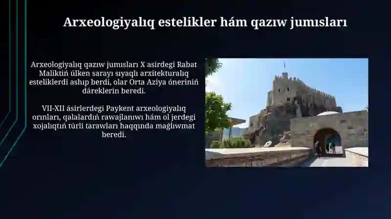 Orta Aziyanin' orta a'sirler materialliq ma'deniyati 4