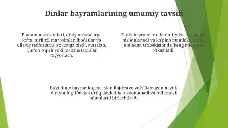 Din bayramlari taqvimi 4