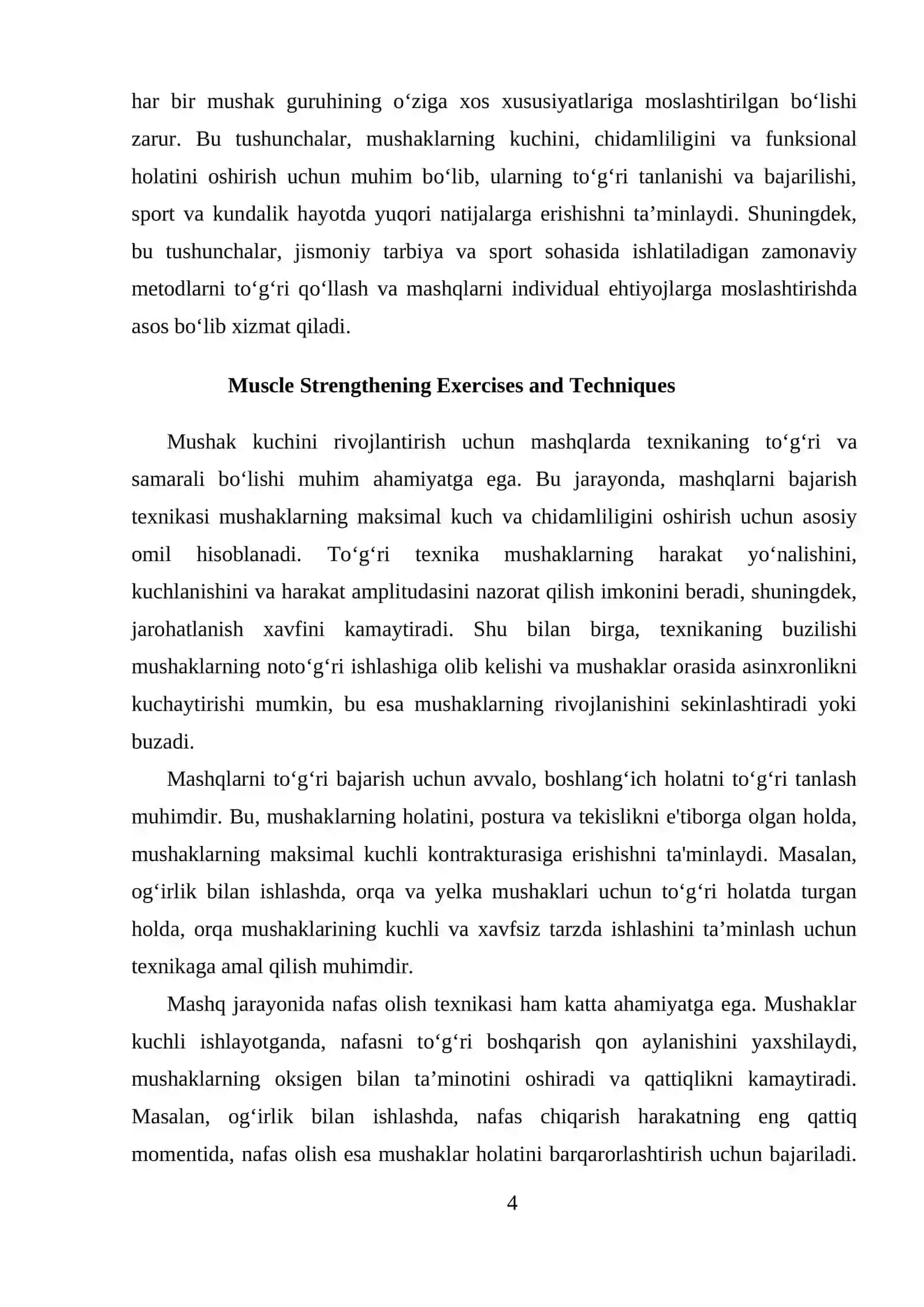 Mushak guruhlarini rivojlantirish uchun mashqlar 4