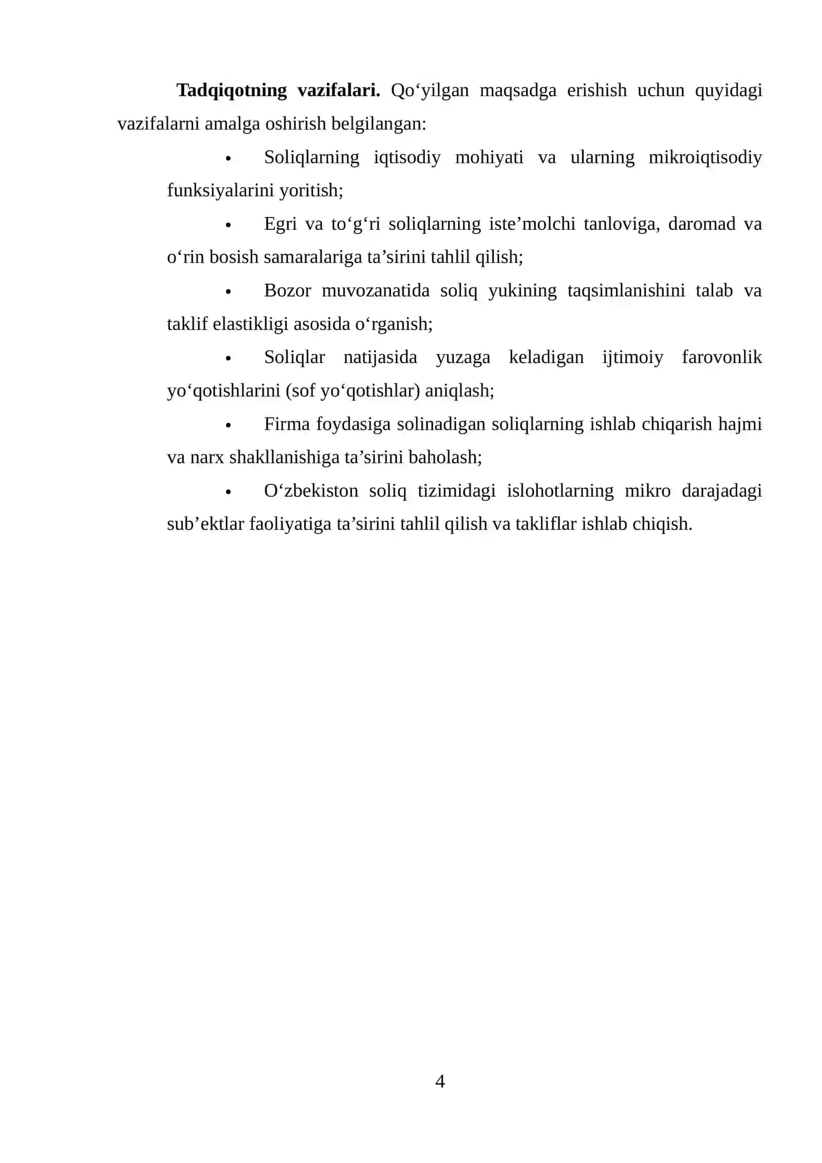 Soliqlarning mikroiqtisodiy nazariyasi va mohiyati 4