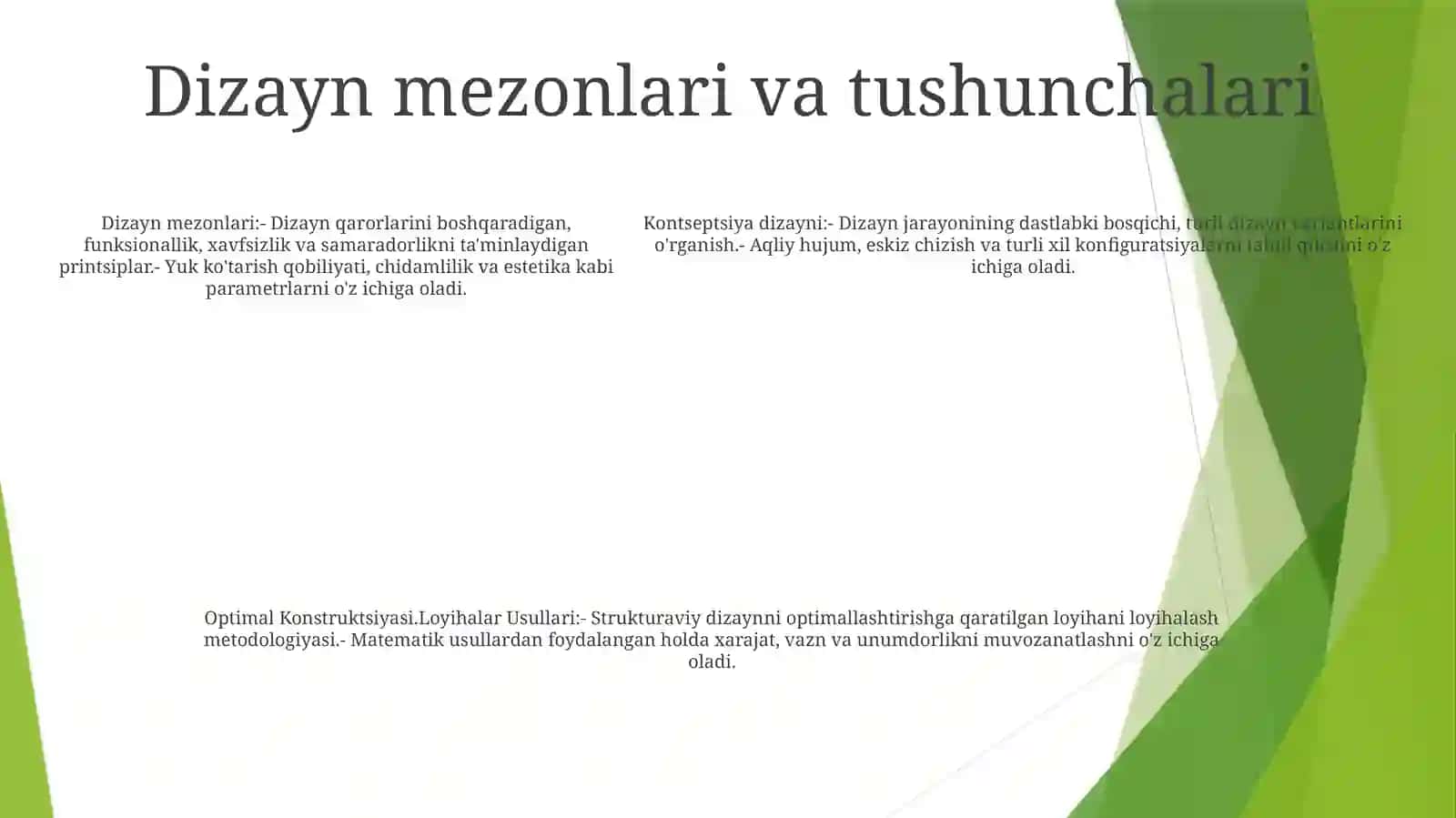 Optimal konstruksiyaning tavsifi 4