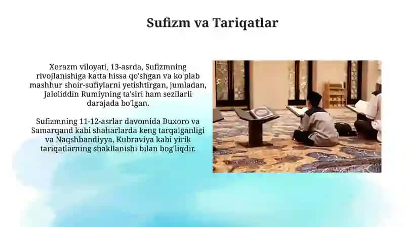 Islom dinida yuzaga kelgan oqimlar 4