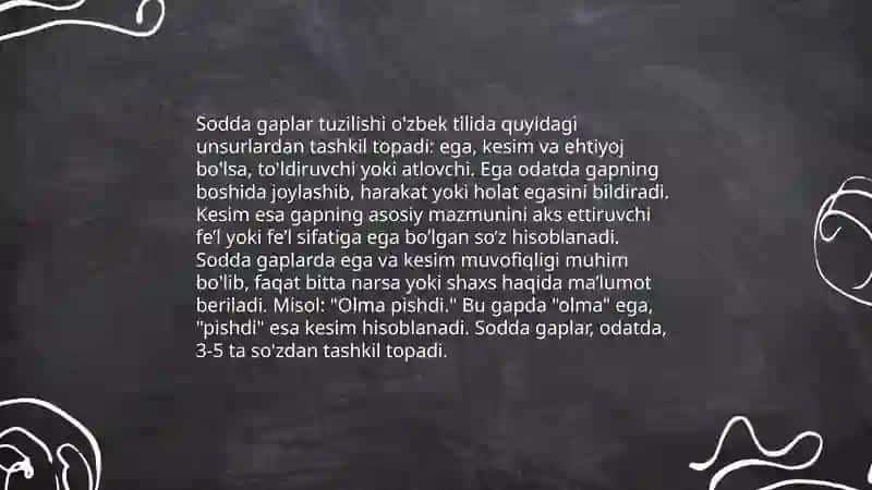 Sodda gap sintaksis,qoʻshma gap sintaksisi,murakkab qoʻshma gap sintaksisi.Predikativ va nopredikativ bogʻlanish. 4
