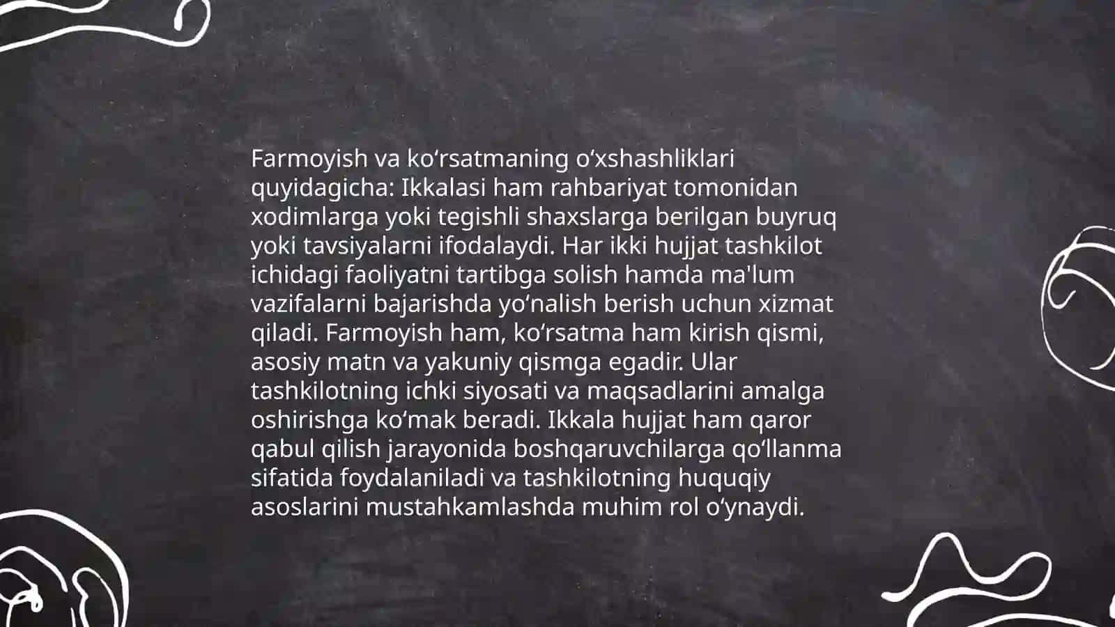 Farmoyish va koʻrsatma haqida tushuncha 4