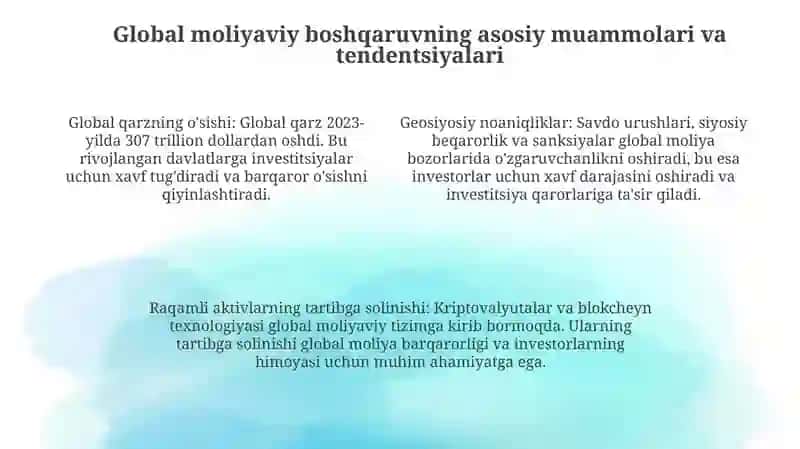 Global iqtisodiyotning zamonaviy sharoitda moliyaviy boshqaruvi 4