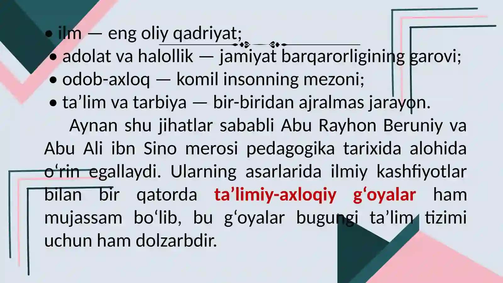 Sharq uyg‘onish davrida boshlang‘ich ta’limga oid axloqiy fikrlarning rivojlanishi 4