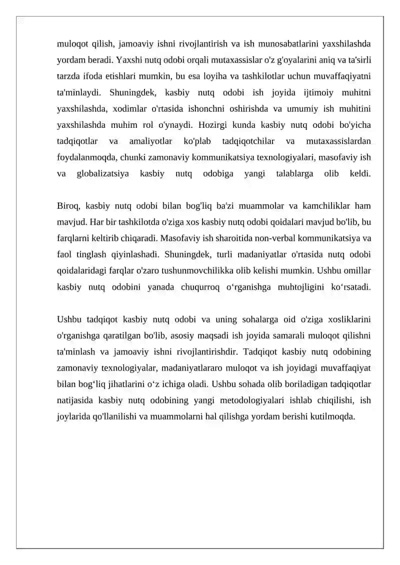 Kasbiy nutq odobi. Sohaga oid nutqning oʻziga xosliklari 4