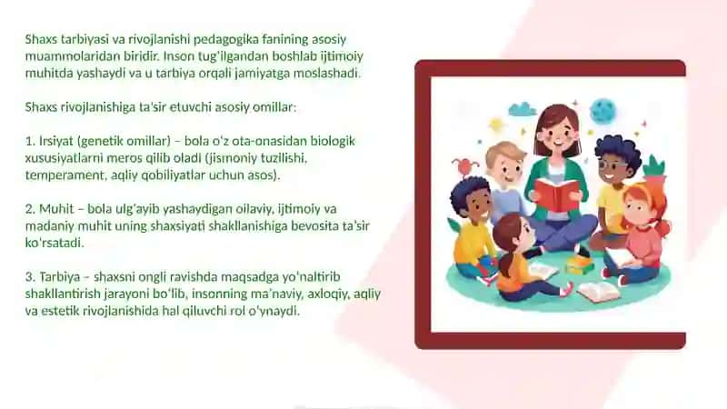 PEDAGOGIKA SHAXS TARBIYASI VA RIVOJLANISHI TO‘G‘RISIDAGI FAN. ILMIY-PEDAGOGIK TADQIQOTLAR METODOLOGI 4
