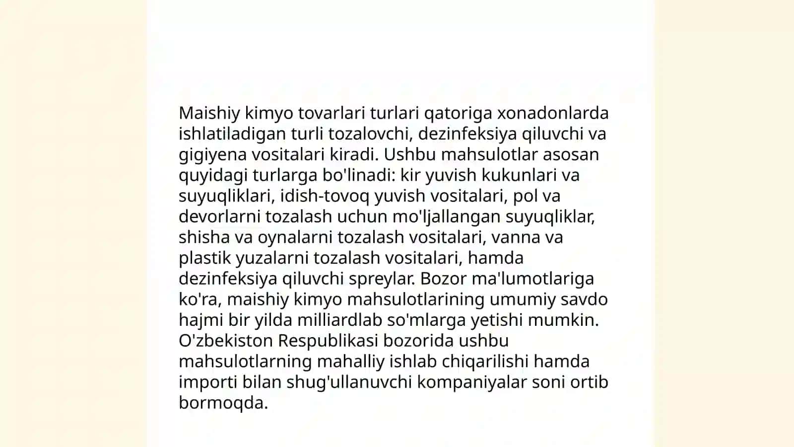 Maishiy kimyo tovarlarining TIF TN asosida tasniflash 4