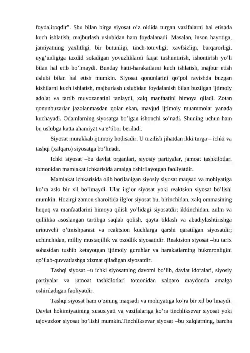 Siyosat olami va jamiyatning siyosiy tizimi 4