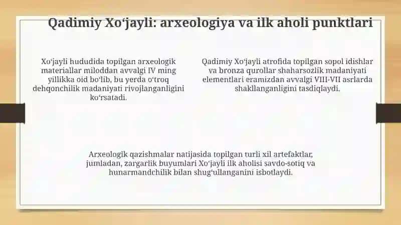 Xo'jayli tumani tarixi 4