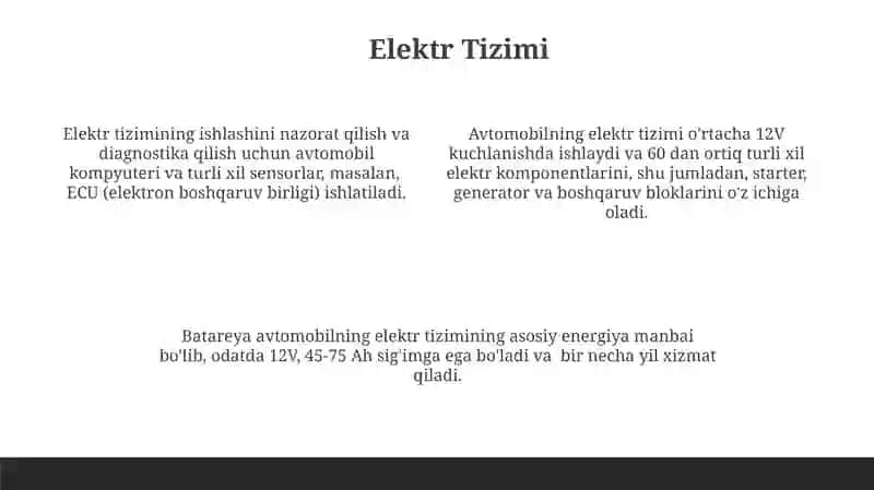 Avtomobillarning umumiy tuzilishi 4