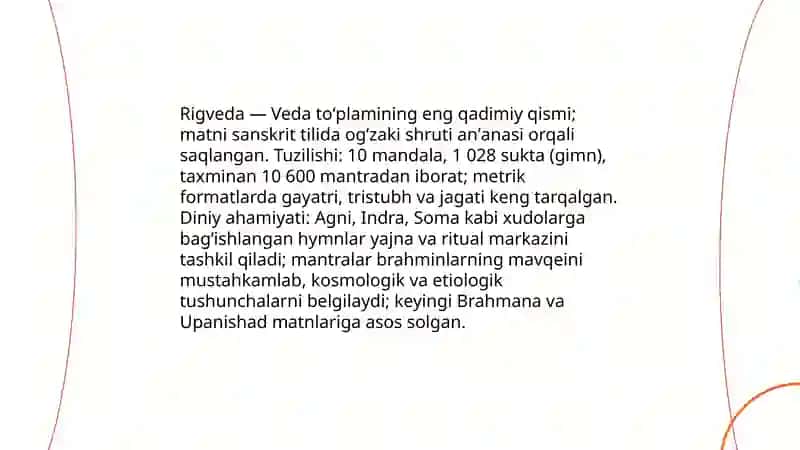 Hindiston dinlari tarixiy evolyutsiyasi: vedizim va braxmanizim 4