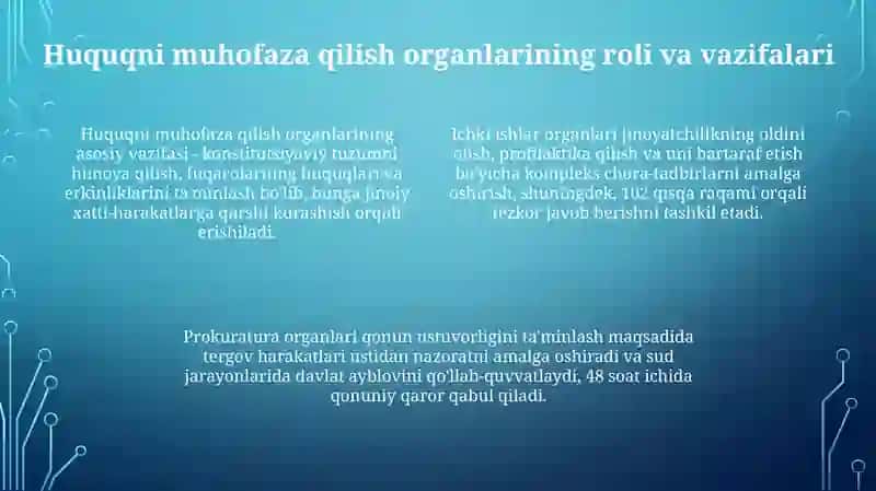 Qonun buzuvchilarga qarshi kurashishni tashkil qilish 4