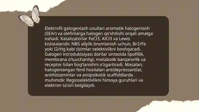 Galogenlash asosida olinadigan dori preparatlari 4