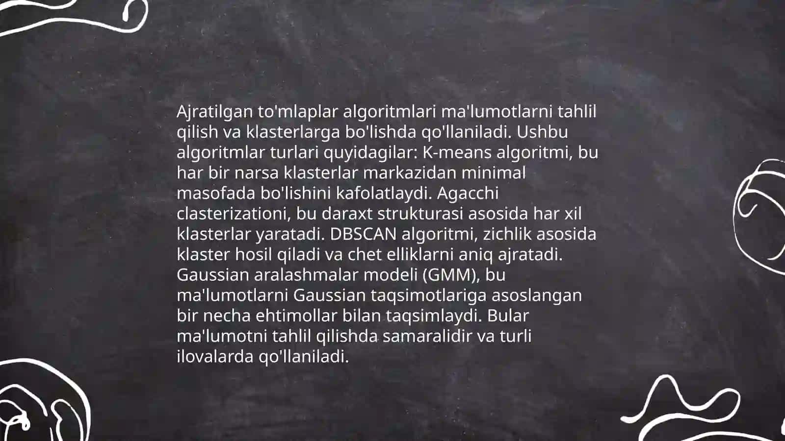 Ajratilgan to'mlaplar. Algoritm dasturlash 4