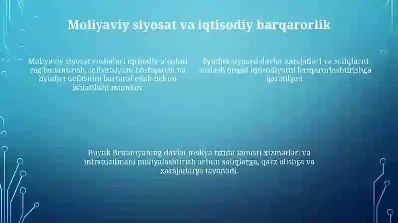 Англия мамлакатида давлат молиявий тизими 4