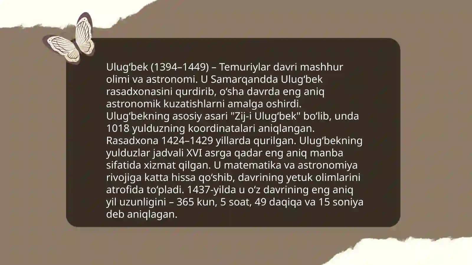 Mirzo Ulugʻbekning hayoti va ta'limi 4