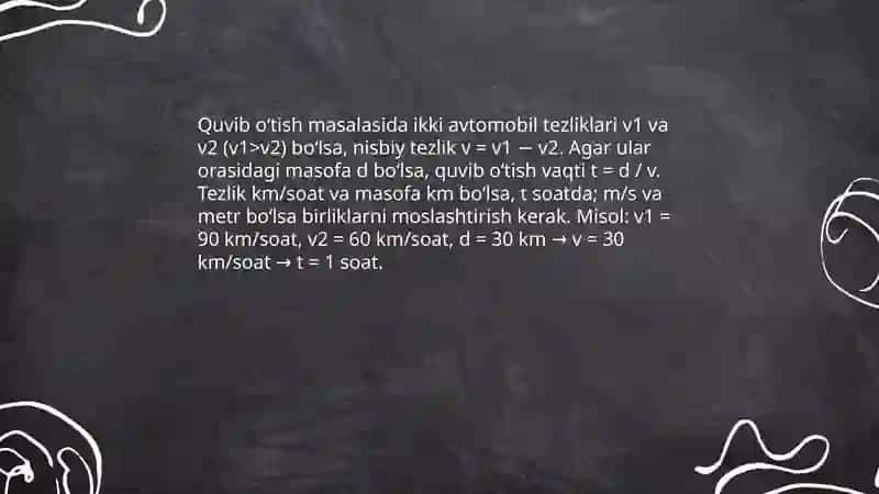 Harakatga doir masalalar 4