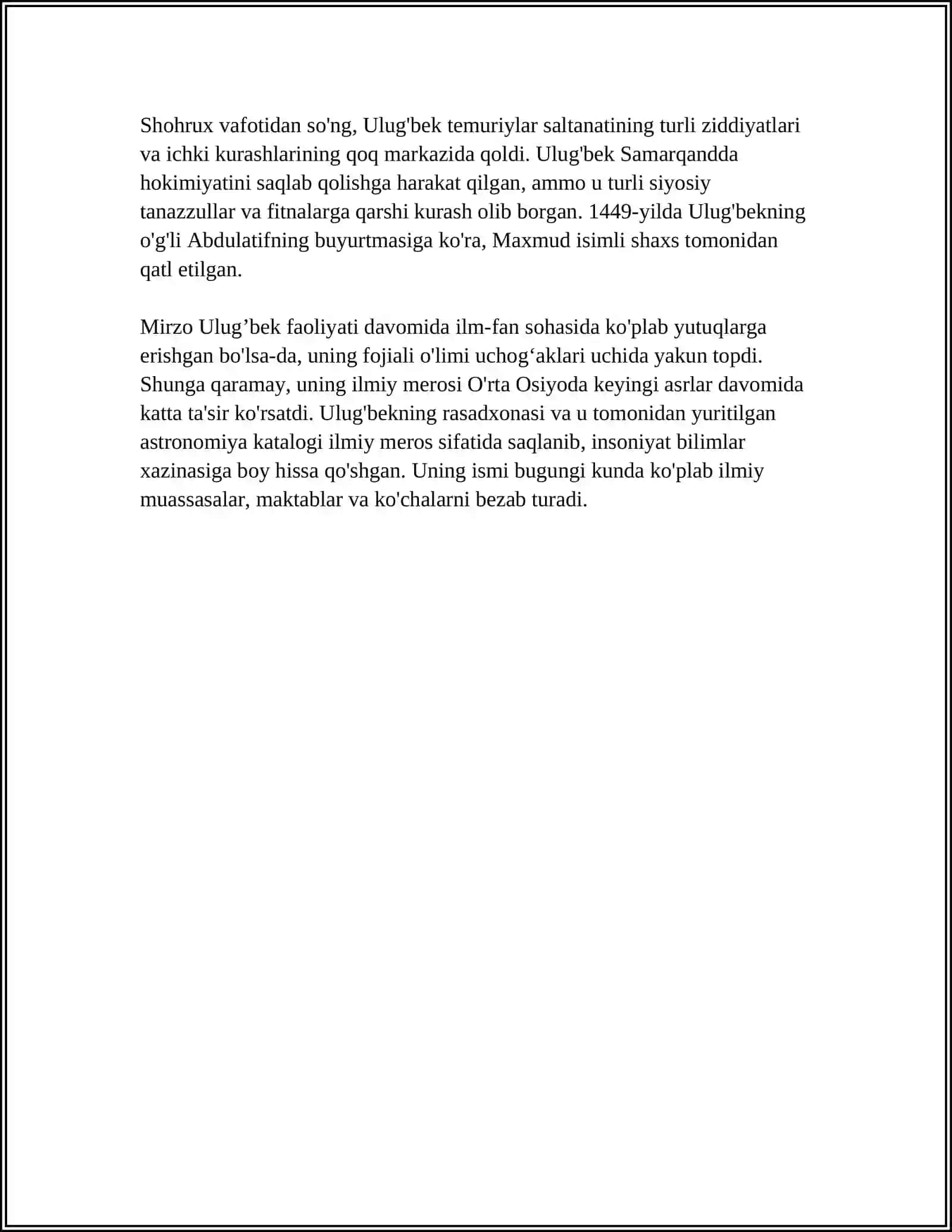 MIRZO ULUG’BEK-DAVLAT ARBOBI VA BUYUK OLIM 4