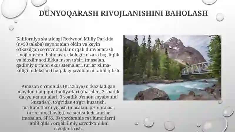 Biologiyadan ekskursiyalarda o'quvchilarning ilmiy dunyoqarashini rivojlantirish yo'llari 4