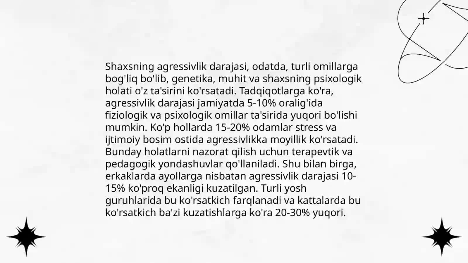 Agressivlikning psixologik sabablari 4