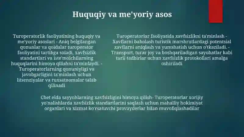 Turoperatorlik Faoliyatida Turistlar Xavfsizligini Taminlash 4