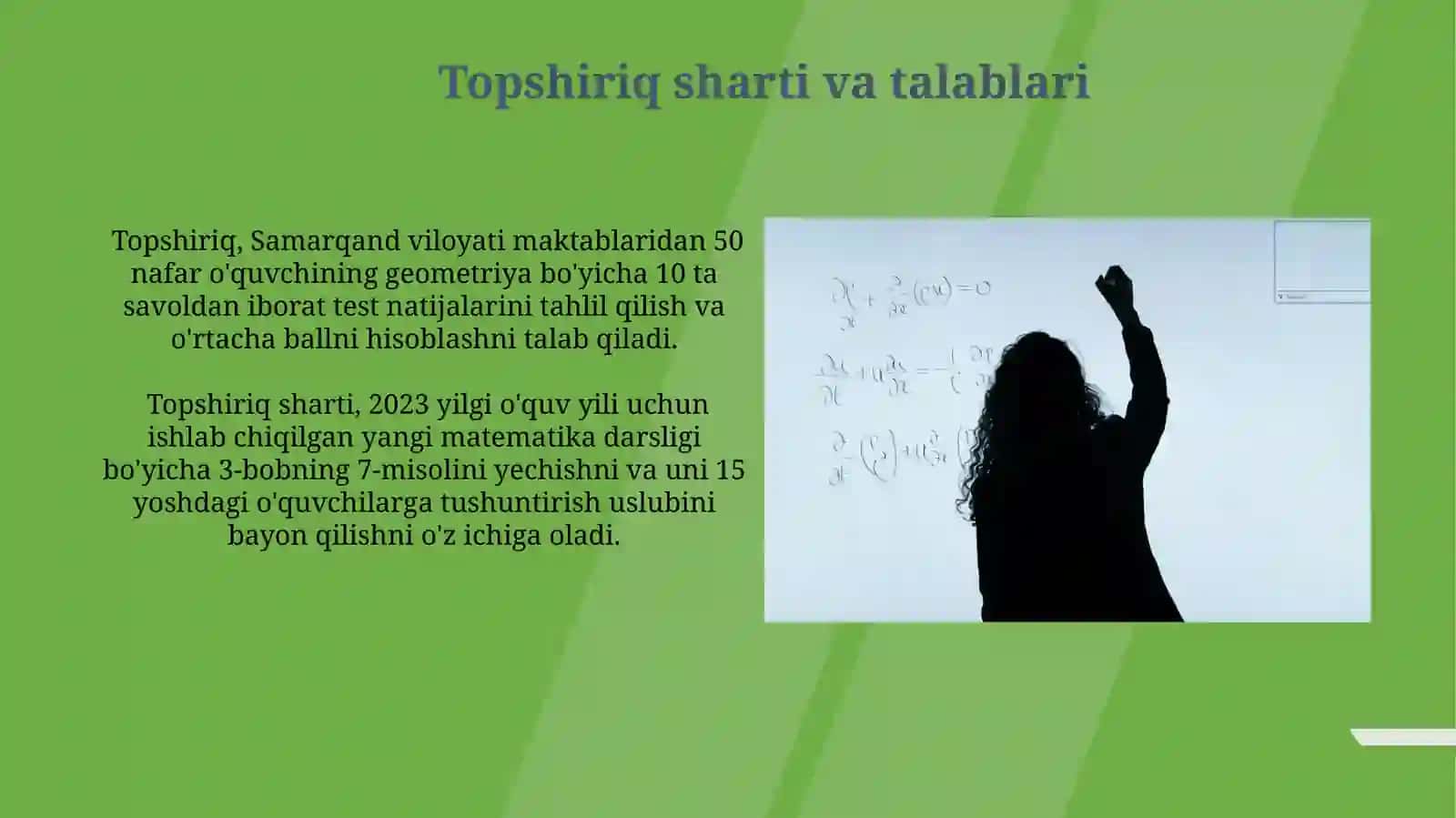 ABDURAXMONOVA NIGORANING MATEMATIKA VA UNI OʻQITISH METODIKASI FANIDAN TAYYORLAGAN 2- CHI AMALIY TOPSHIRIGʻI 4