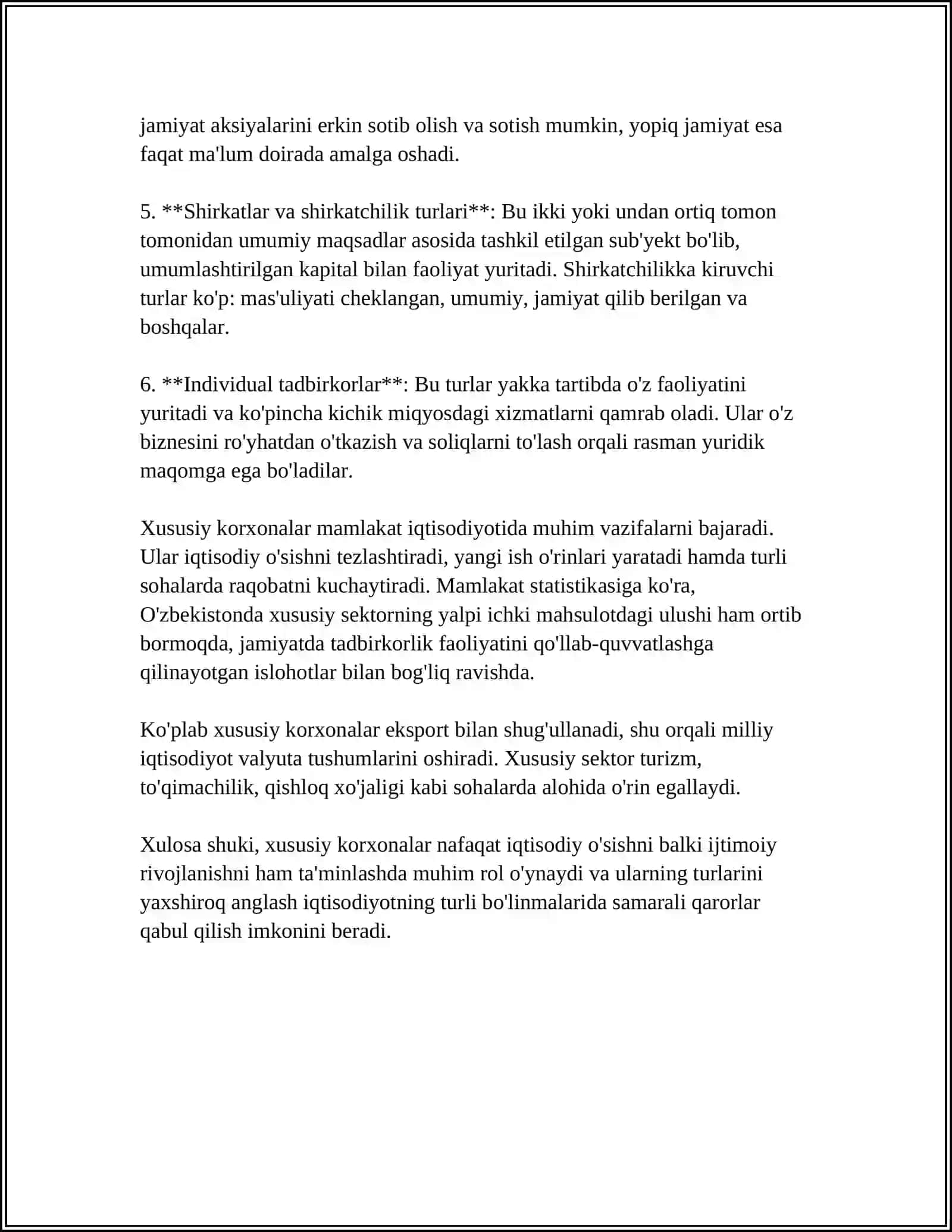 XUSUSIY KORXONALARNING TASHKILIY IQTISODIY ASOSLARI 4