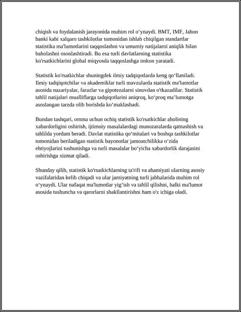 STATISTIK KO’RSATLICHLAR 4