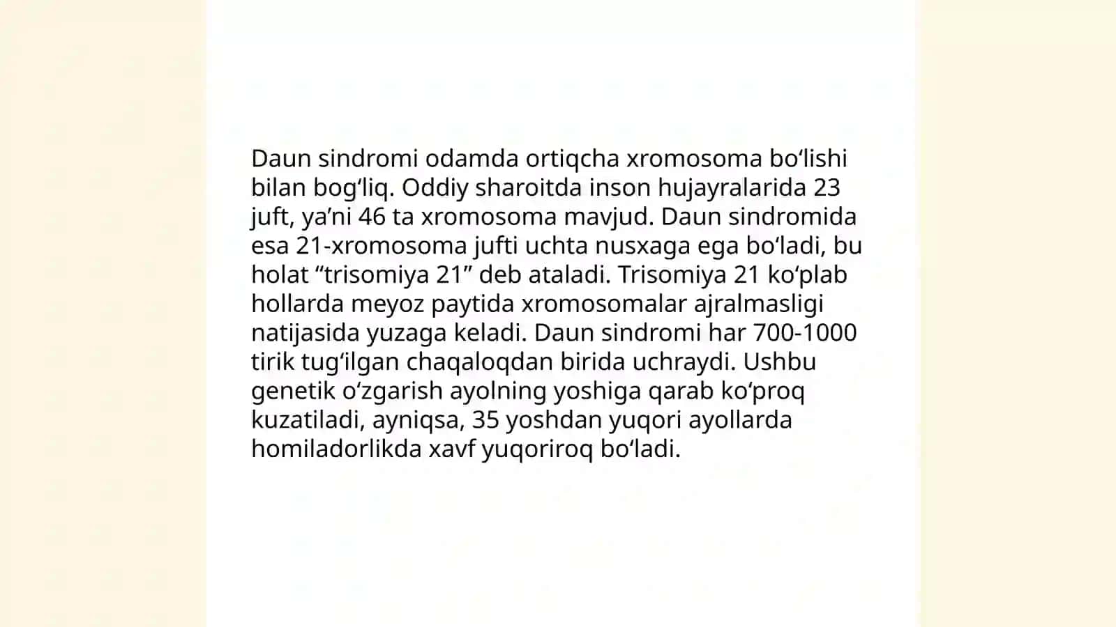 Daun sindromi 4