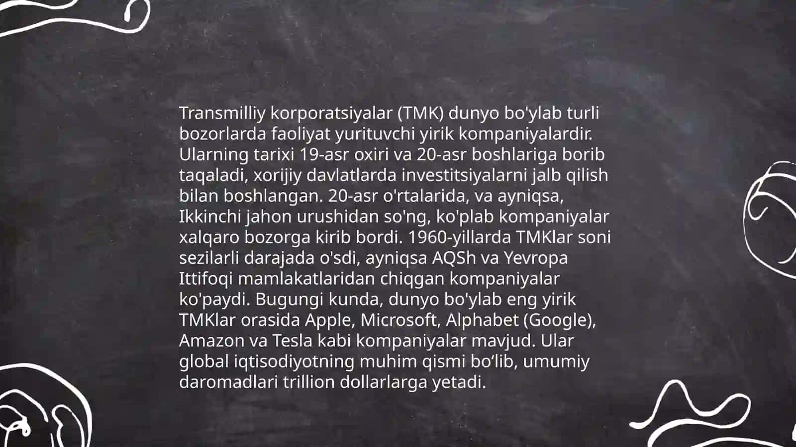 Transmilliy korporatsiyalar - xalqaro iqtisodiyotni globallashish asoslari 4